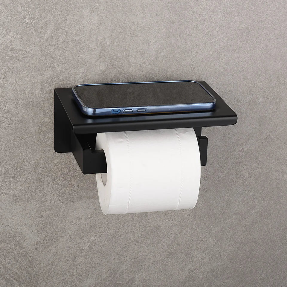 Preto fosco hardware do banheiro 304 aço inoxidável toalheiro suporte de papel higiênico suporte de sabão líquido barra de toalha acessórios de banheiro