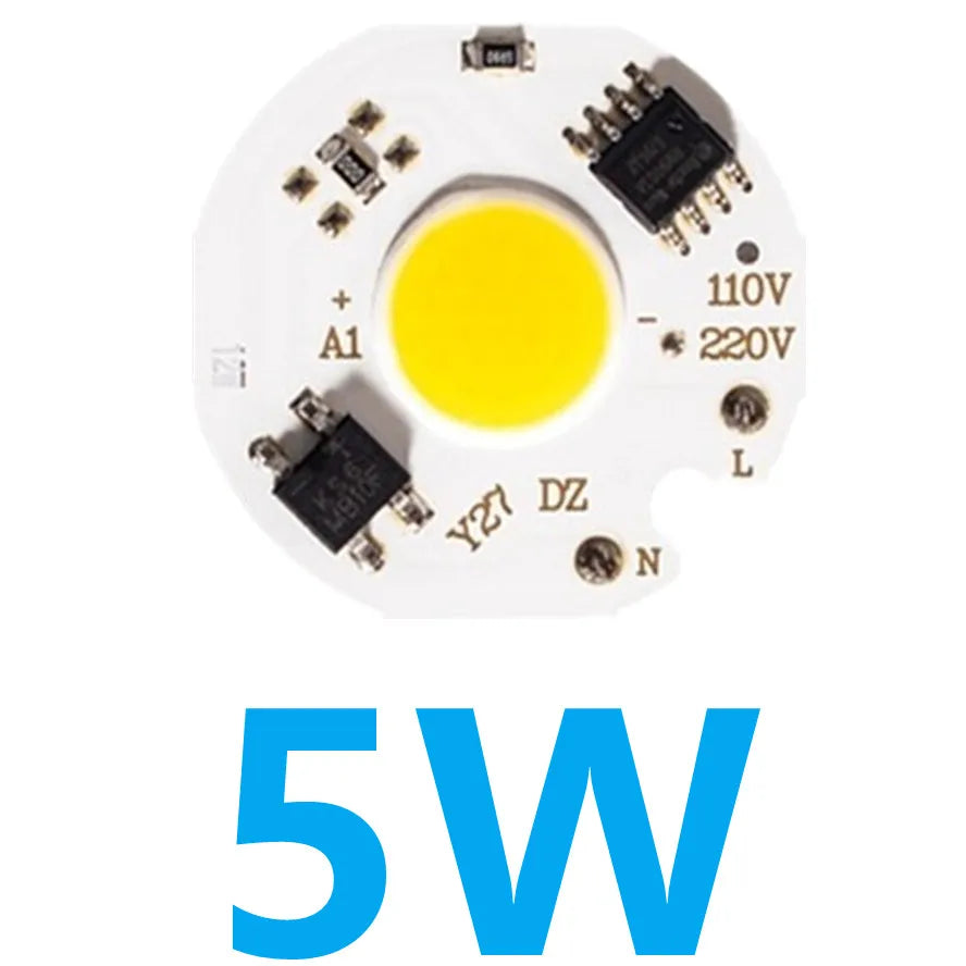 1/peças chip cob 10w 20w 30w 50w 220v led smart ic sem necessidade de driver 3w 5w 7w 9w lâmpada led para holofote de luz de inundação iluminação diy