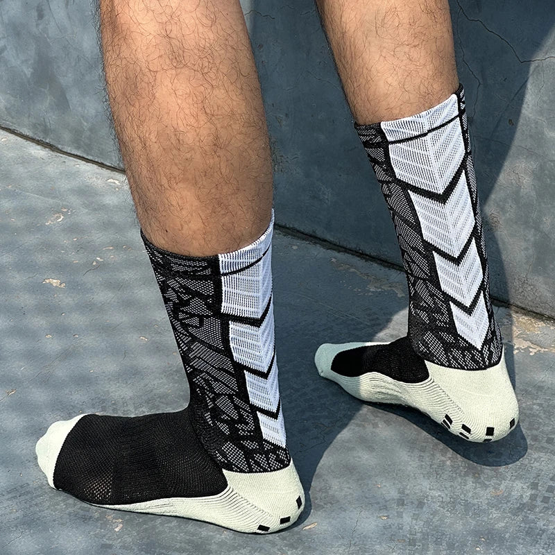 Non-slip football socks, Upgraded and thickened, Mid-tube arrow socks, Non-slip with glue dots