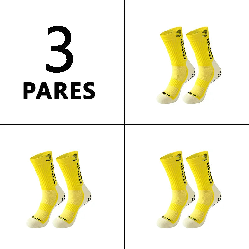 Meias de futebol masculinas, Meia poliamida corrida, Meia antiderrapante futebol, Meias de corrida de tubo médio