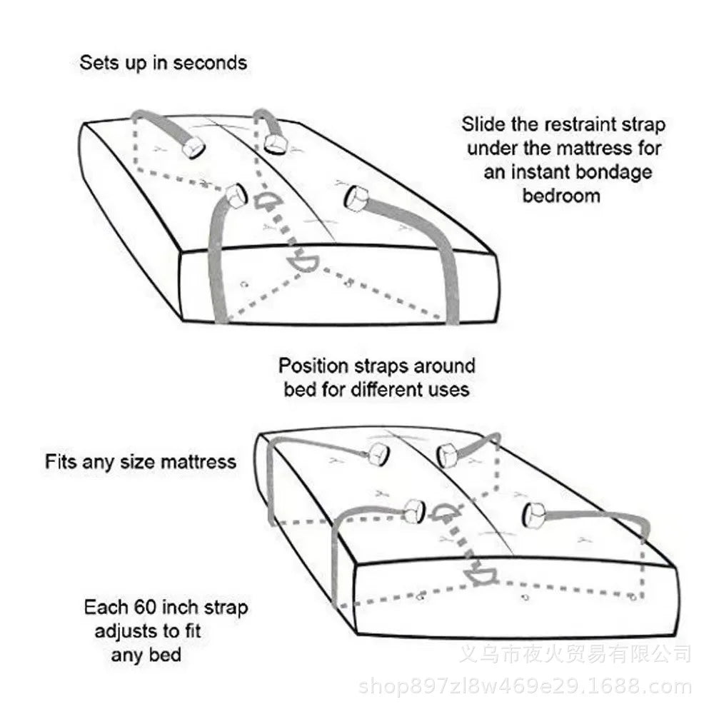 Sm bandagem sexo cinta cama contenção algema tornozelo manguito conjunto sem vibrador brinquedo sexual 18 + adulto diversão fetiche escravo kit sexo suprimentos loja