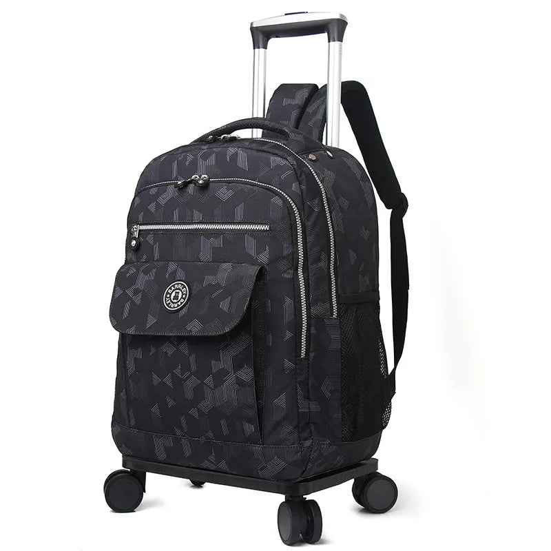 Nova Mala de Viagem de Grande Capacidade com Alça Retrátil, Bolsa de Mão para Viagens de Longa e Curta Distância, Mala de Nyl...