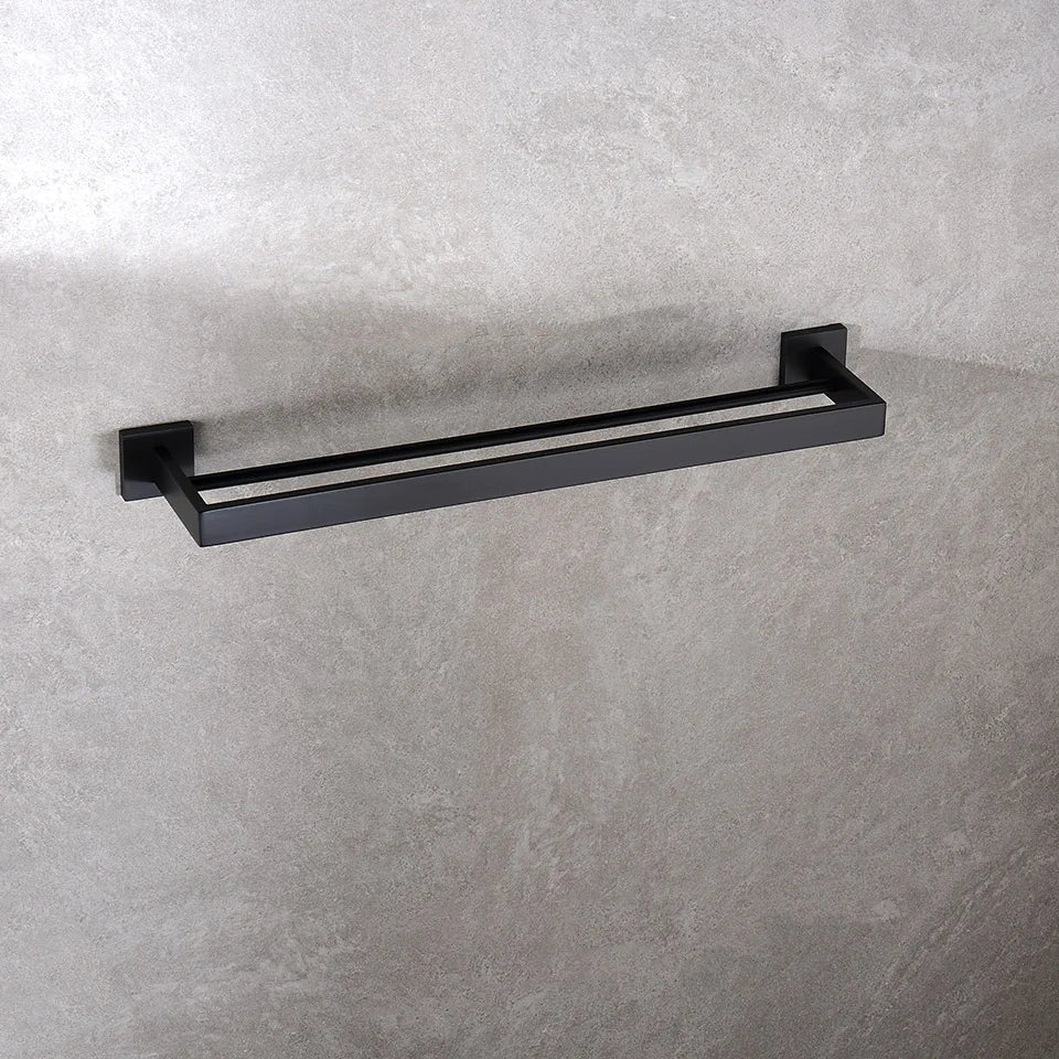 Preto fosco hardware do banheiro 304 aço inoxidável toalheiro suporte de papel higiênico suporte de sabão líquido barra de toalha acessórios de banheiro