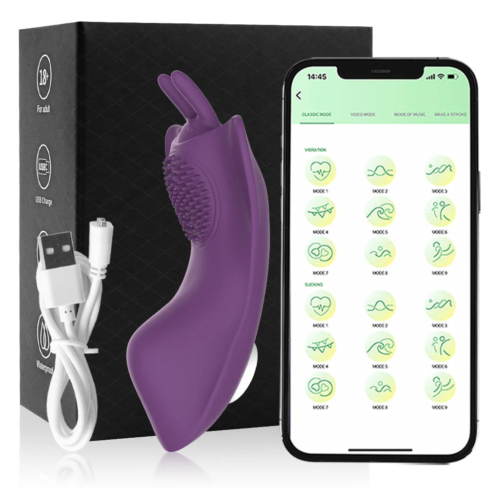 Mini Vibrador Clitoriano em Forma de Borboleta para Mulheres, Estimulador de Clitóris com Controle Remoto Sem Fio, Produtos para Adultos, Loja de Brinquedos Sexuais
