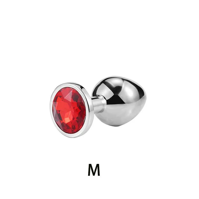 5 tamanho/conjunto de metal anal plug butt plug brinquedos sexuais brinquedos de bunda para mulheres/homens/caspas adulto jogo masturbador anal diamante sex shop