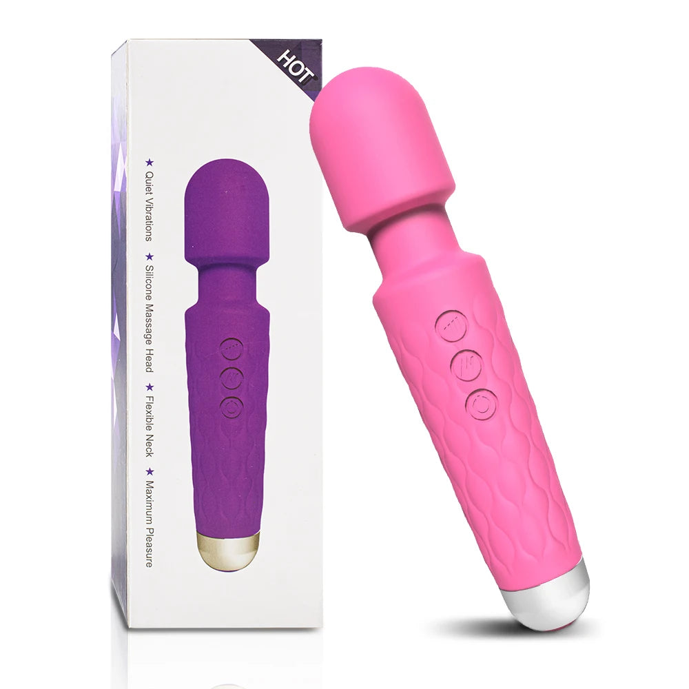 Vibrador poderoso varinha mágica feminina usb recarregável à prova dwaterproof água massageador clitoral g-ponto vibrador brinquedo sexual adequado para adultos