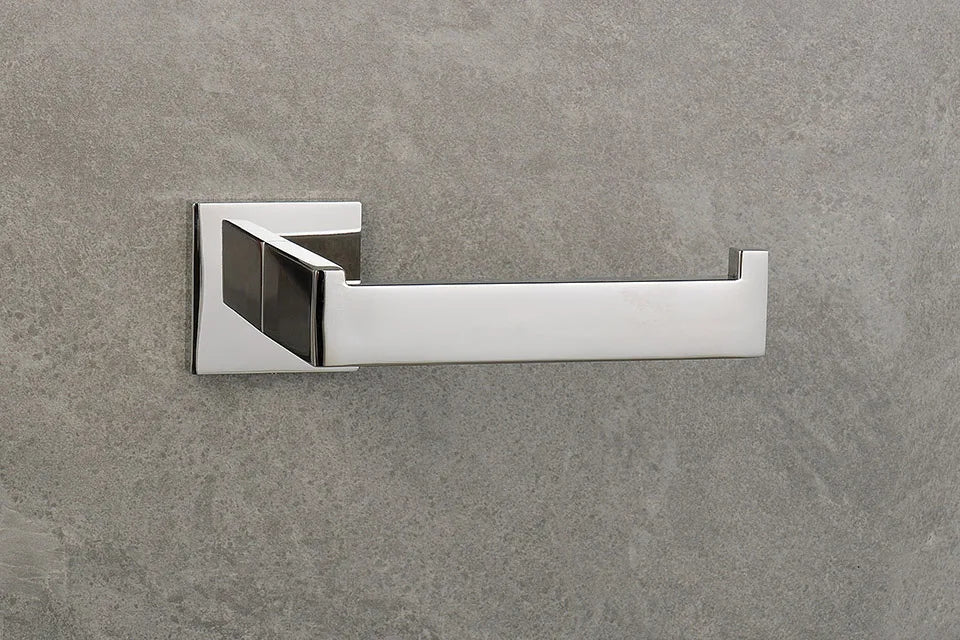 Acessórios de Banheiro em Aço Inoxidável Cromado Polido: Suporte para Toalha, Suporte para Papel Higiênico, Barra para Toalha e Gancho