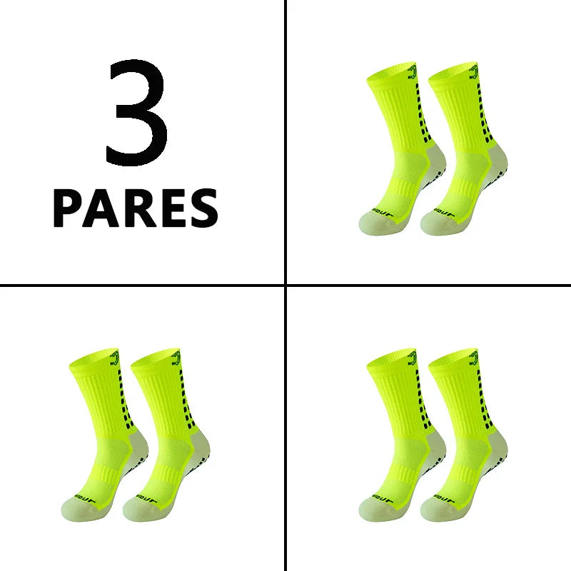 Meias de futebol masculinas, Meia poliamida corrida, Meia antiderrapante futebol, Meias de corrida de tubo médio