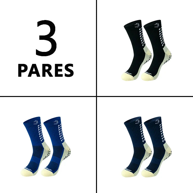 Meias de futebol masculinas, Meia poliamida corrida, Meia antiderrapante futebol, Meias de corrida de tubo médio