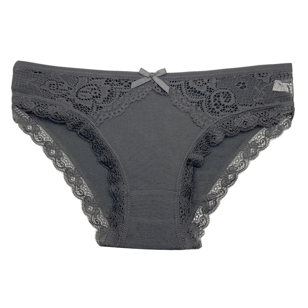 5 pçs/set nova chegada baixa ascensão senhoras sexy calcinha de renda calcinha para mulheres lingerie cuecas de algodão