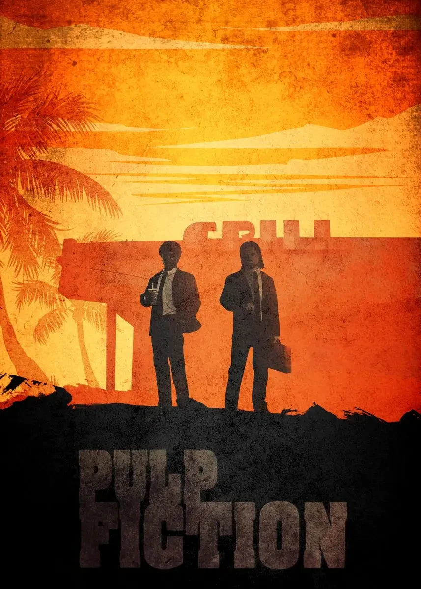 Pop Fiction Movie Classic Posters, Smoking In Bed, Retro Wall Art, Print Picture, Canvas Painting For Living Room, Home Decor