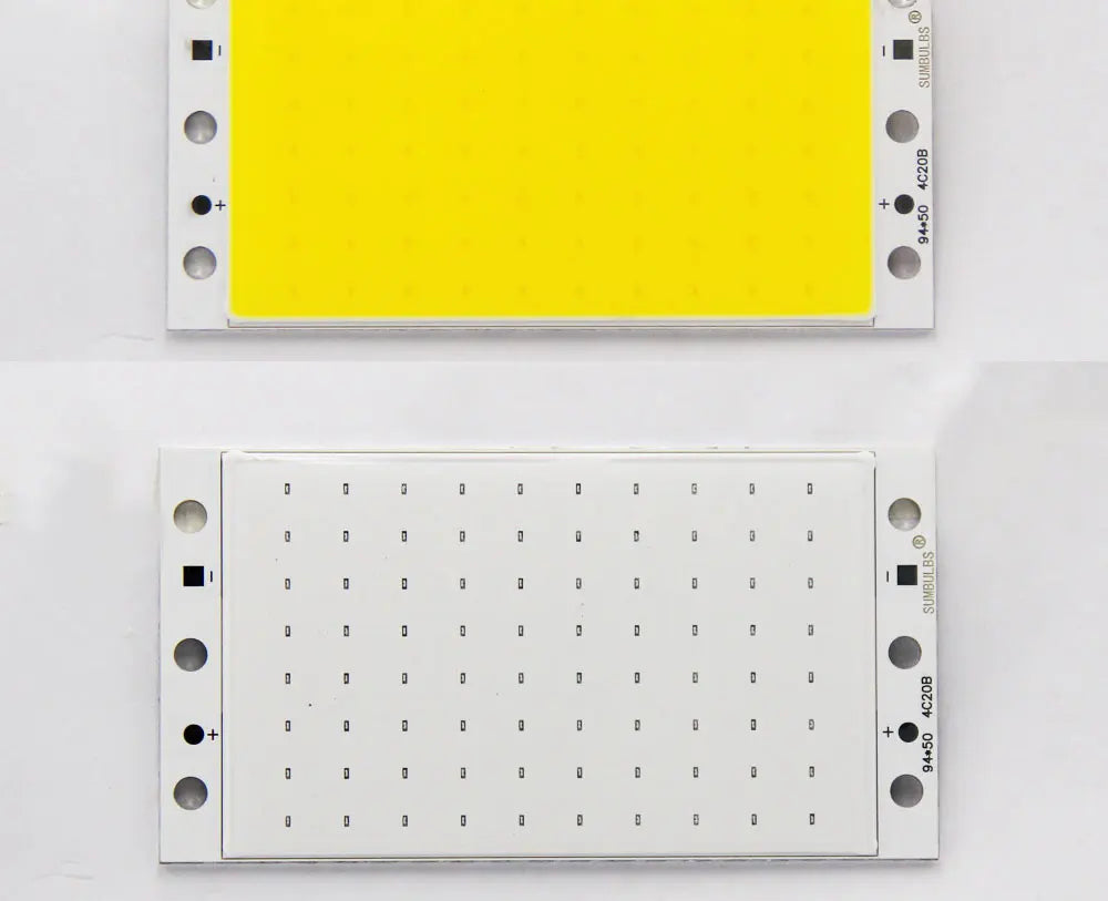 94x50mm 15w cob led módulo de lâmpada de tira de luz dc 12v 1600lm ultra brilhante quente branco fresco azul chip cob a bordo matriz lâmpada led