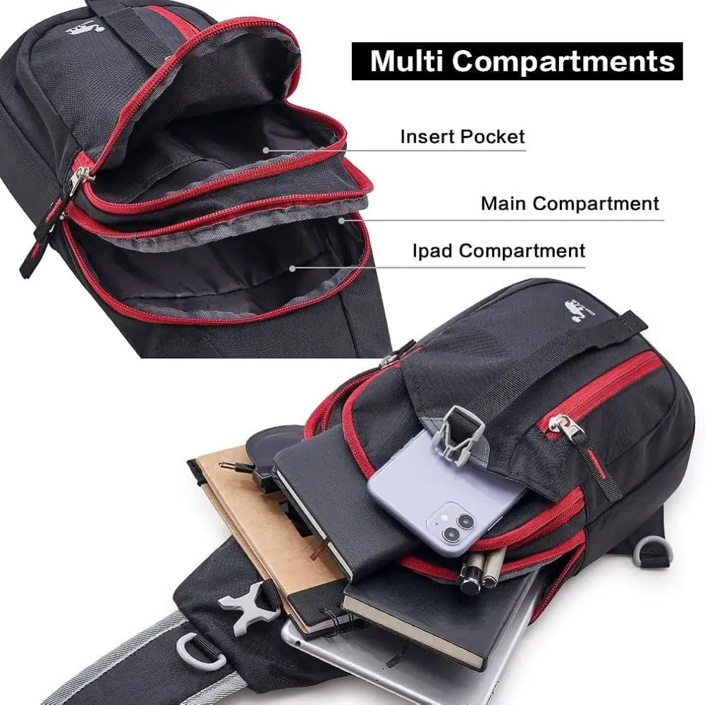 OIWAS Bolsa casual masculina de ombro, bolsa casual masculina com uma alça, leve, bolsa masculina para viagem, esporte