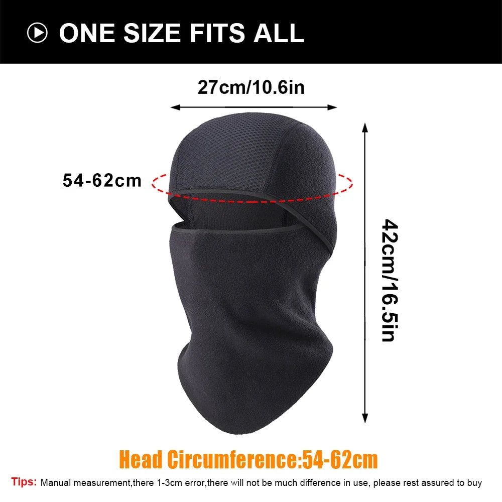 Winter fleece warmer balaclava beanie cold weather thermal tactical helmet liner windproof full face mask men ski caps
