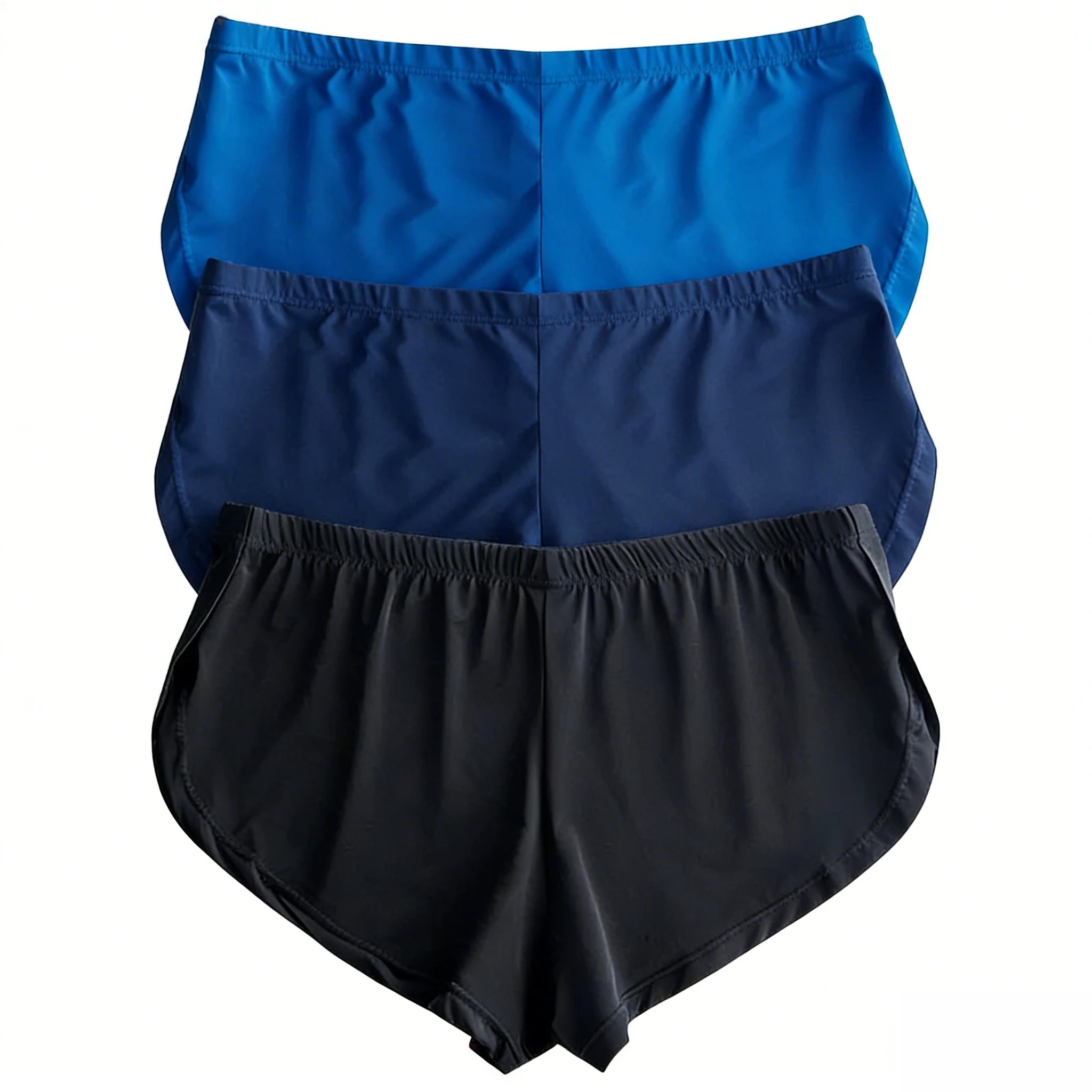 Cuecas Boxer Masculinas Sexy de Seda Gelada com Abertura Lateral, Secagem Rápida, Respiráveis, Esportivas, de Cintura Baixa, para Corrida e Lazer