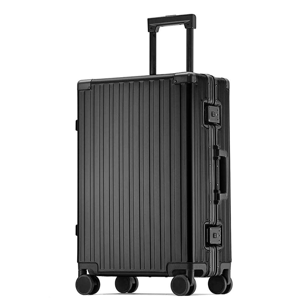 Aiweiny todo em alumínio liga de magnésio trole caso roda universal tsa masculino leve bagagem embarque