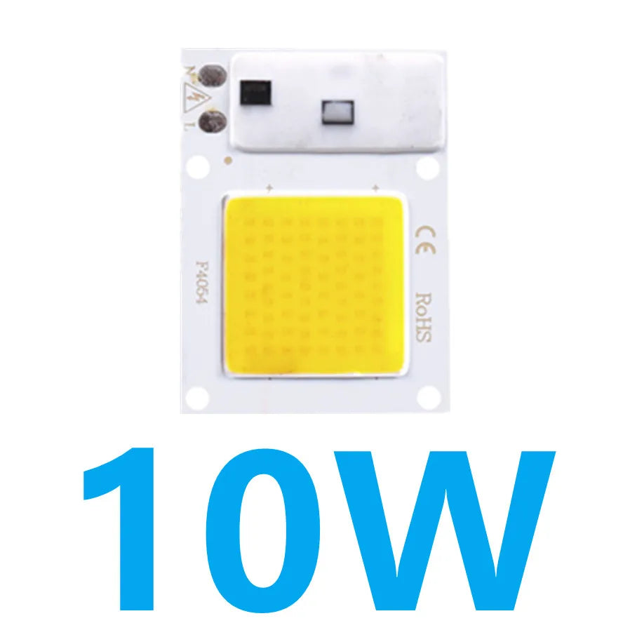 1/peças chip cob 10w 20w 30w 50w 220v led smart ic sem necessidade de driver 3w 5w 7w 9w lâmpada led para holofote de luz de inundação iluminação diy