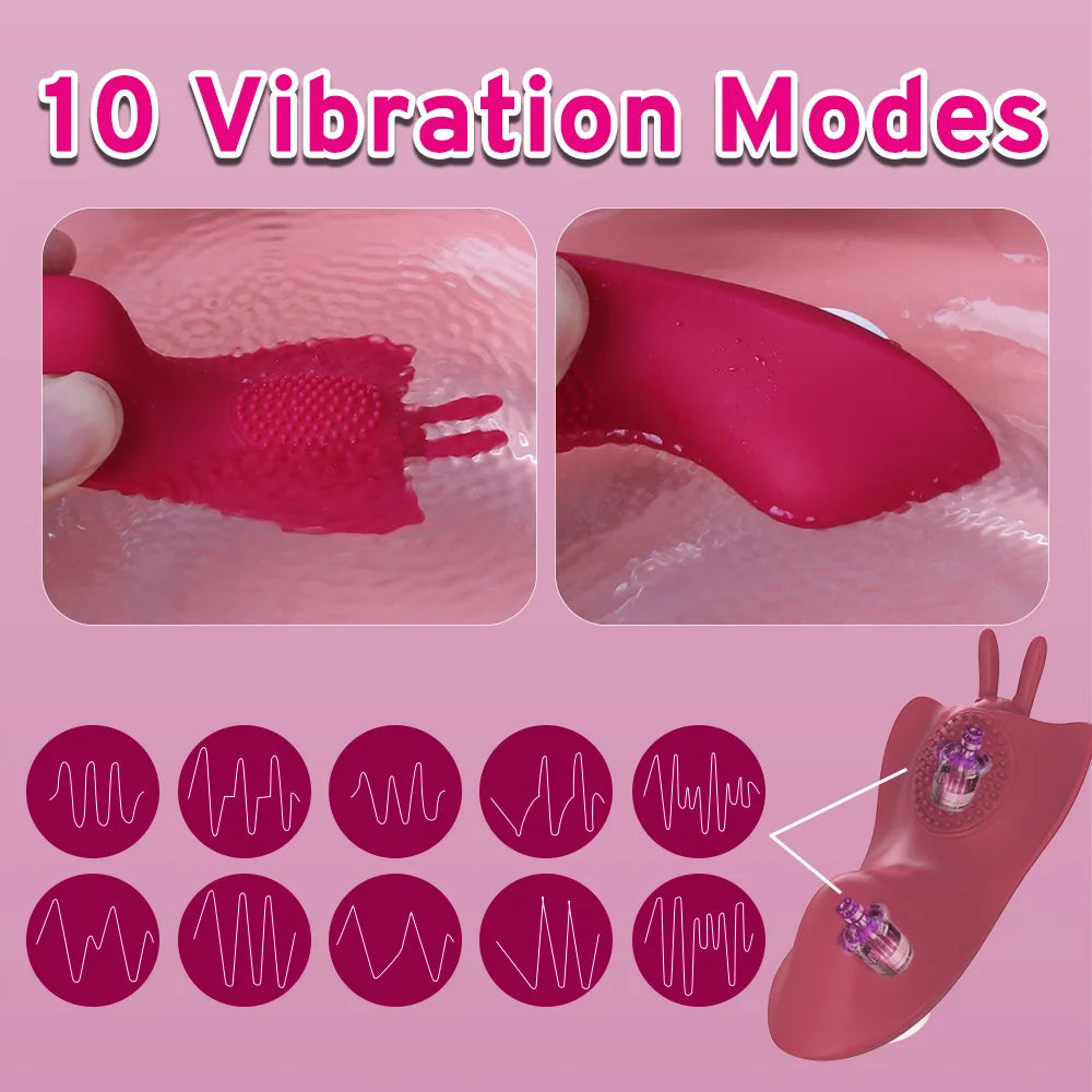 Vibrador de clitóris borboleta para mulheres mini estimulador de clitóris calcinha controle remoto sem fio feminino vibro bens adultos brinquedos sexuais loja