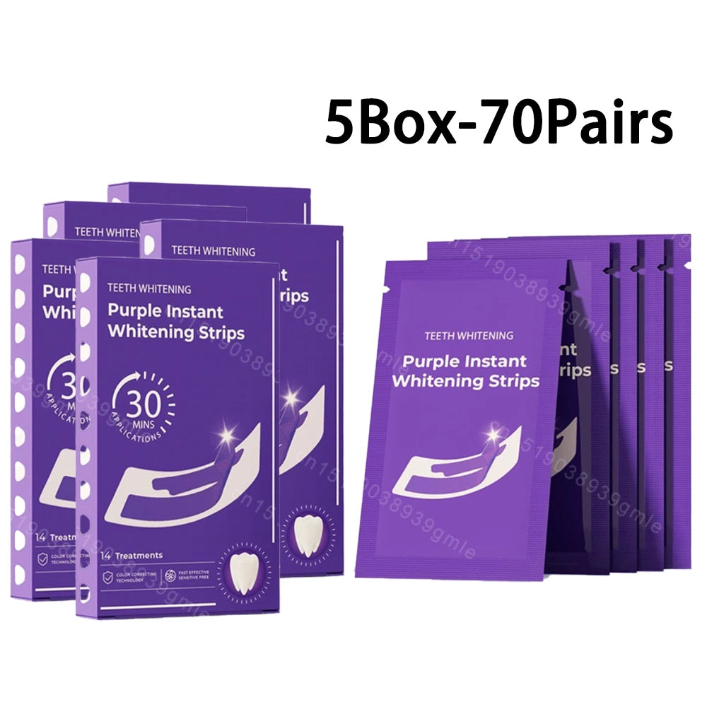 Tiras de Clareamento Dental para Remoção de Manchas Amarelas e Placa Bacteriana, Restauração do Brilho dos Dentes, Adesivos de Higiene Oral em Gel