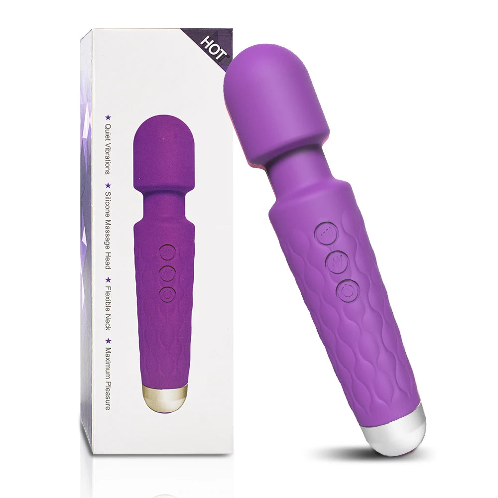 Vibrador poderoso varinha mágica feminina usb recarregável à prova dwaterproof água massageador clitoral g-ponto vibrador brinquedo sexual adequado para adultos