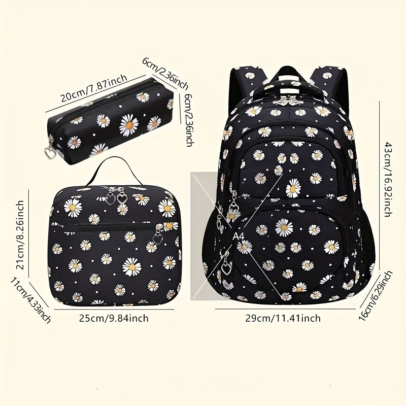 Crianças à prova dwaterproof água sacos de escola conjunto para meninas crianças mochila 3 pçs mochila ortopédica escola primária saco de livro