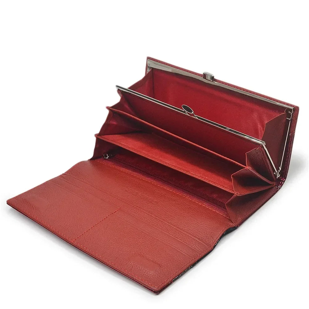 Hh carteiras femininas design da marca carteira de couro de alta qualidade feminino ferrolho moda jacaré longo carteiras e bolsas