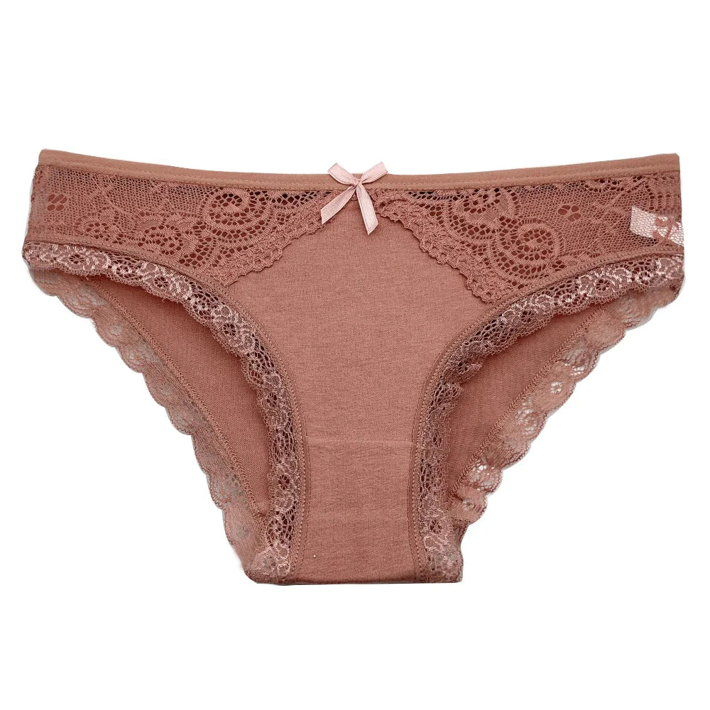 5 pçs/set nova chegada baixa ascensão senhoras sexy calcinha de renda calcinha para mulheres lingerie cuecas de algodão