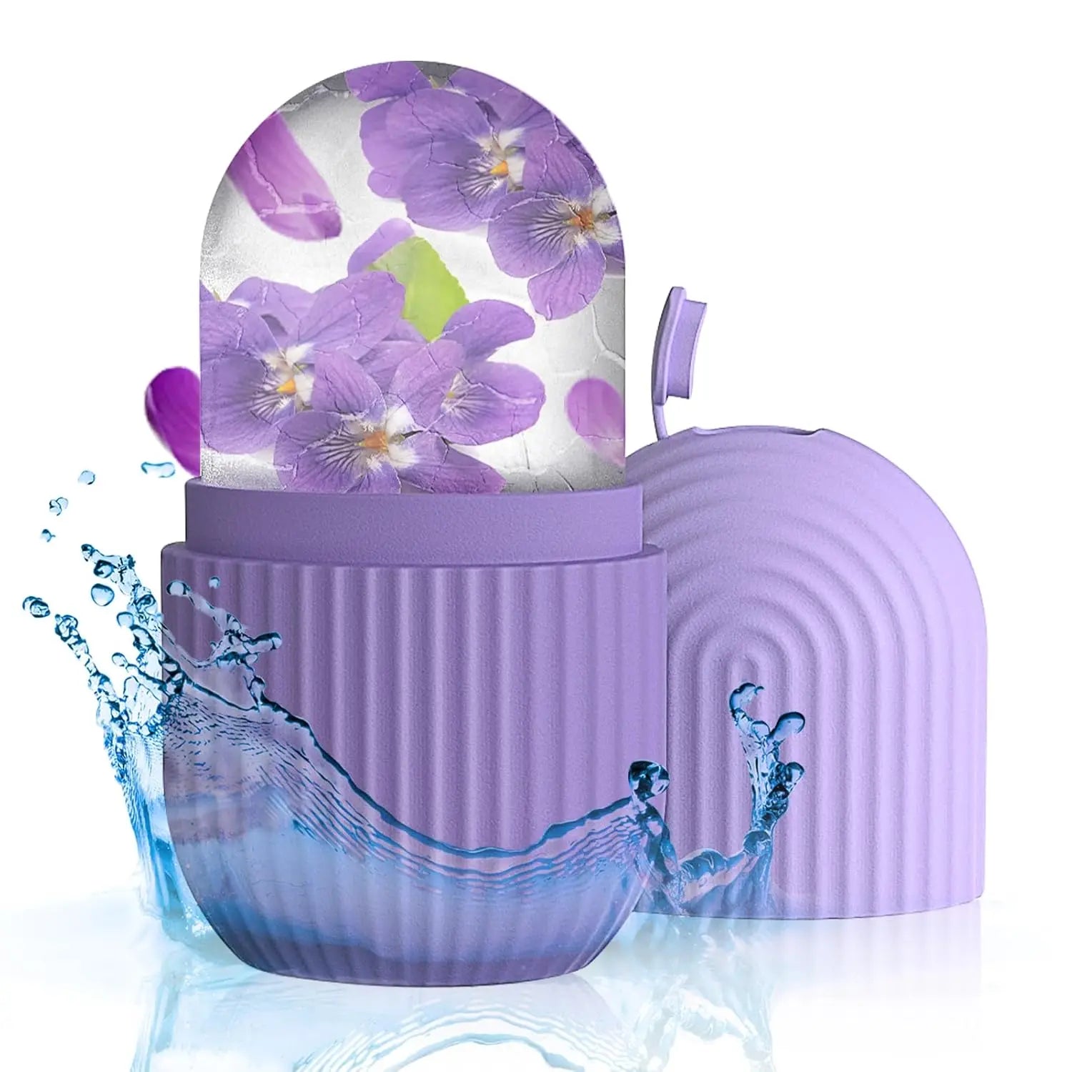 Conjunto de Rolos Faciais de Gelo, Ferramenta de Massagem Gua Sha para Contorno e Lifting Facial