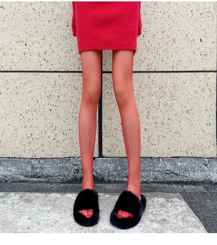 Talenza meias femininas finas meia-calça super elástica tamanho grande leggings vermelho feminino sexy collants primavera outono inverno