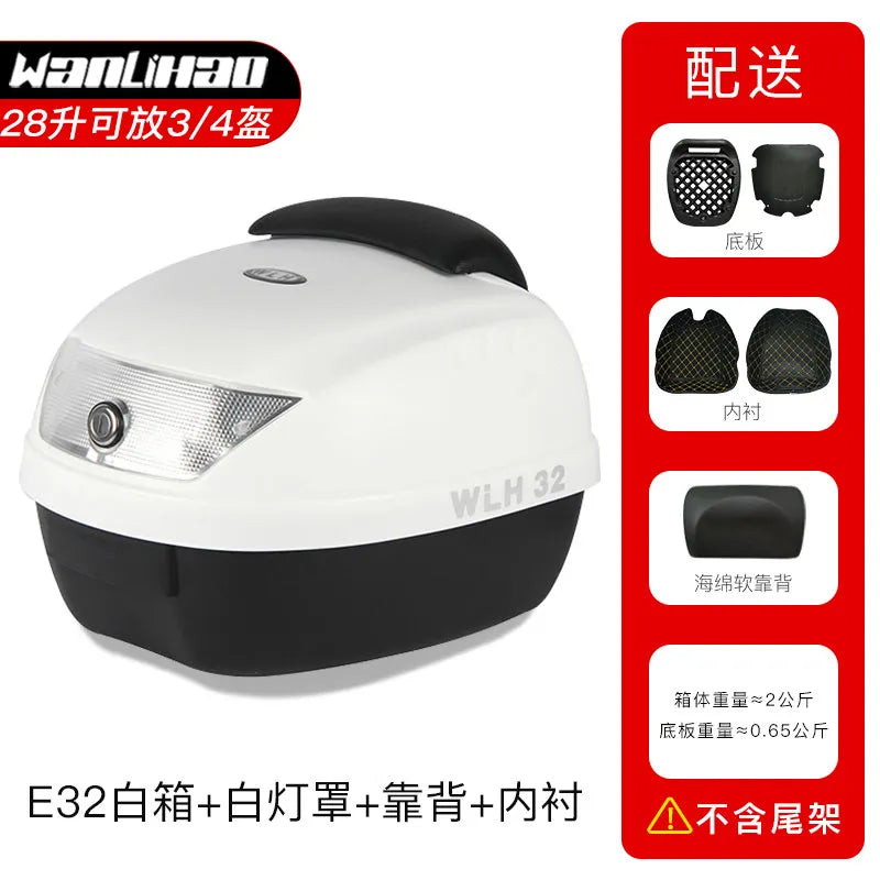 32l almofada da motocicleta tour caixa de cauda wlh e32 caixa de bagagem da motocicleta caso superior multifuncional scooter bagagem tempeфры Для humaтоцикла