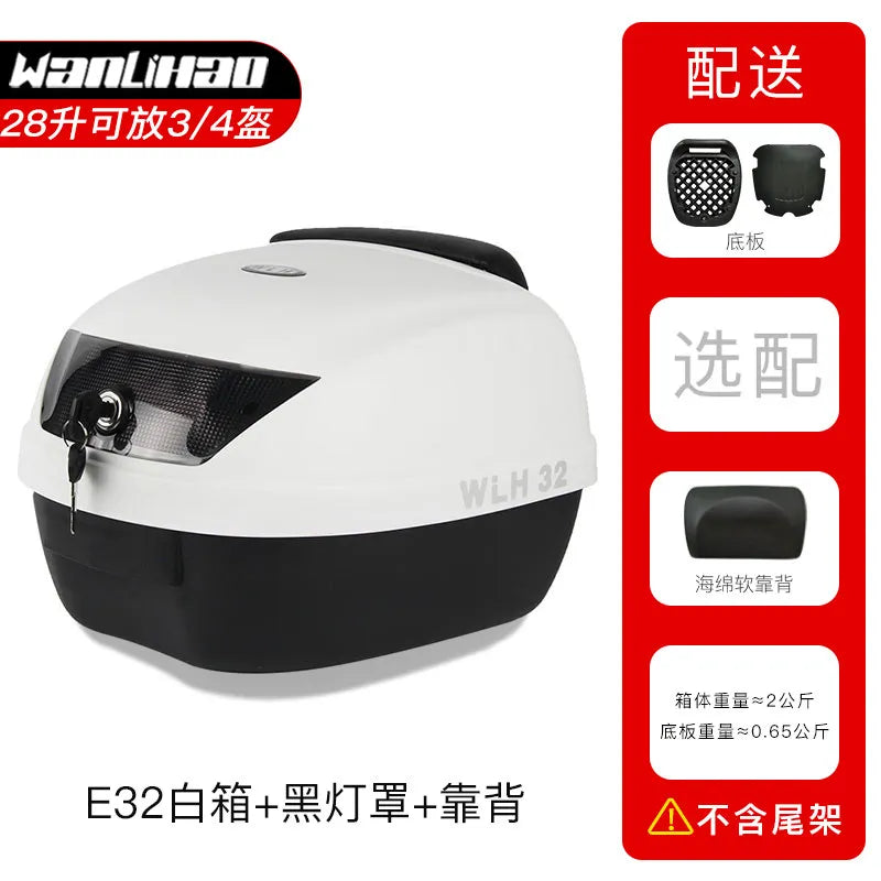 32l almofada da motocicleta tour caixa de cauda wlh e32 caixa de bagagem da motocicleta caso superior multifuncional scooter bagagem tempeфры Для humaтоцикла