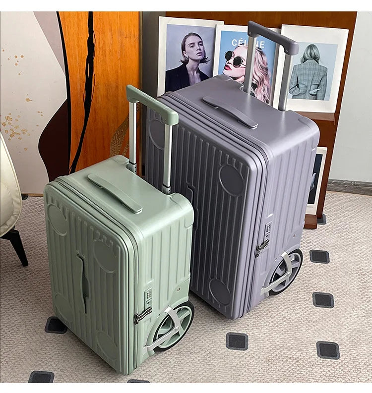 Mala de viagem com abertura lateral para bagagem de mão Mala de viagem com rodas super grandes Mala de mão de 20 polegadas Ij¢عات