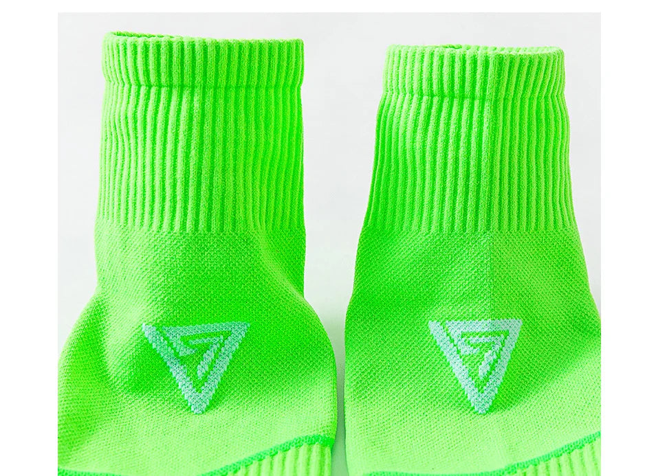 5 pares de meias curtas esportivas masculinas, meias de nylon de cores brilhantes, macias, de secagem rápida, antiderrapantes, para fitness, ciclismo ao ar livre, corrida, viagem