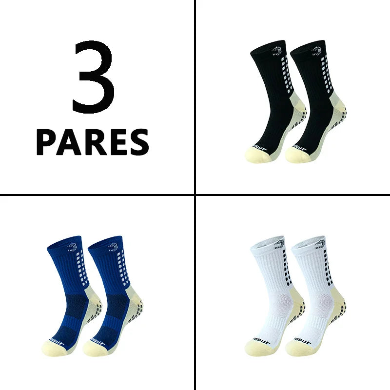 Meias de futebol masculinas, Meia poliamida corrida, Meia antiderrapante futebol, Meias de corrida de tubo médio