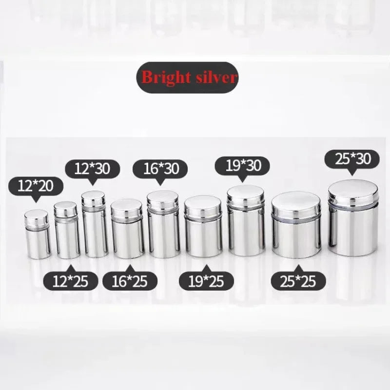 4 pcs 12/16/19/25 acrylic photo frame glass sign standoff nail wall mount holder standoff stainless steel advertising screw fastener