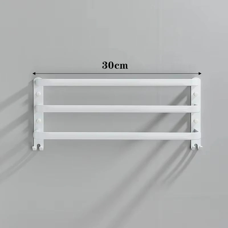 Cabide de toalha com gancho de suspensão montagem na parede toalheiro espaço alumínio moda barra toalha titular do banheiro