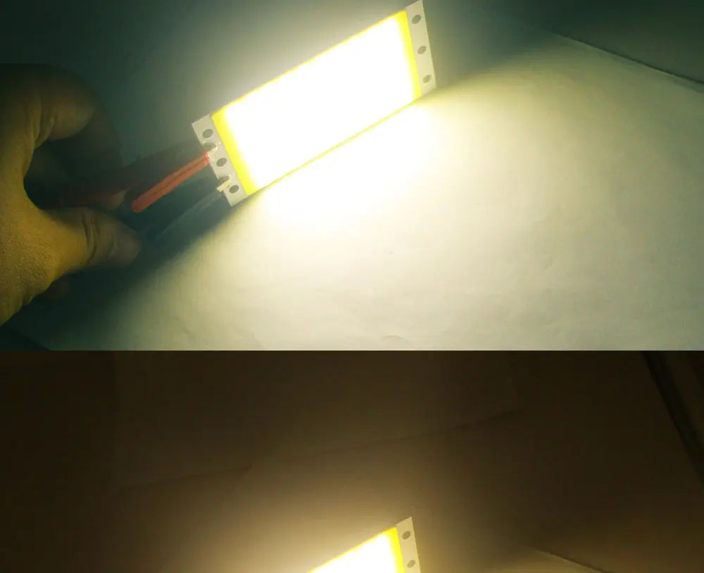 94x50mm 15w cob led módulo de lâmpada de tira de luz dc 12v 1600lm ultra brilhante quente branco fresco azul chip cob a bordo matriz lâmpada led