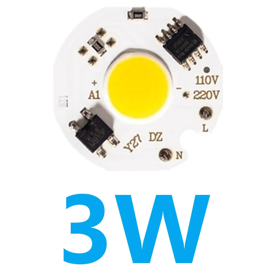 1/peças chip cob 10w 20w 30w 50w 220v led smart ic sem necessidade de driver 3w 5w 7w 9w lâmpada led para holofote de luz de inundação iluminação diy