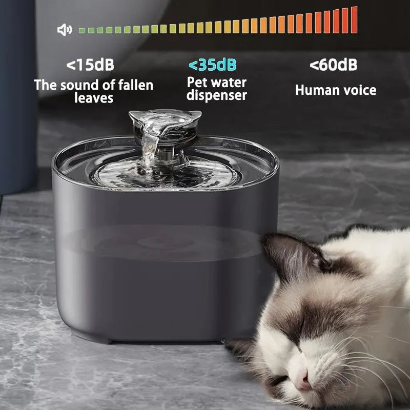 Fonte de água para gatos, recirculação automática, filtring, dispensador de água para cães, usb, bomba elétrica silenciosa, orelha de gato, animais de estimação, fonte potável