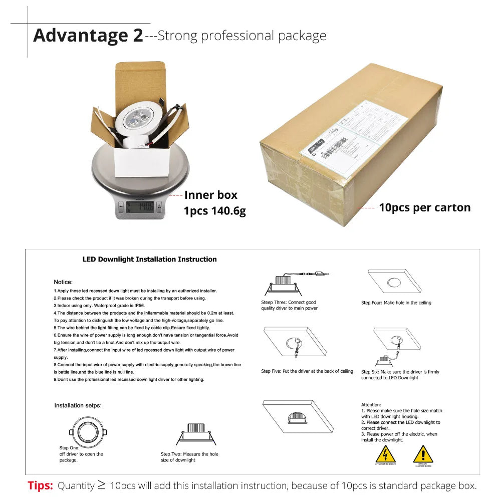 9W 12W 15W LED Downlight Regulável Branco Quente Natureza Branco Puro Branco Recesso Lâmpada LED Spot Light AC85-265V