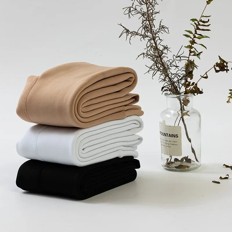 Alta qualidade inverno pele meninas leggings grosso veludo crianças calças quentes cintura elástica algodão crianças meninas pantalone