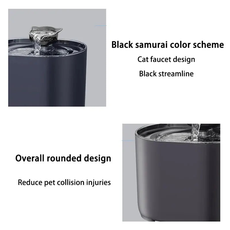 Cat water fountain, automatic recirculation, filtering, dog water dispenser, USB, silent electric pump, cat ear, pets, drinking fountain