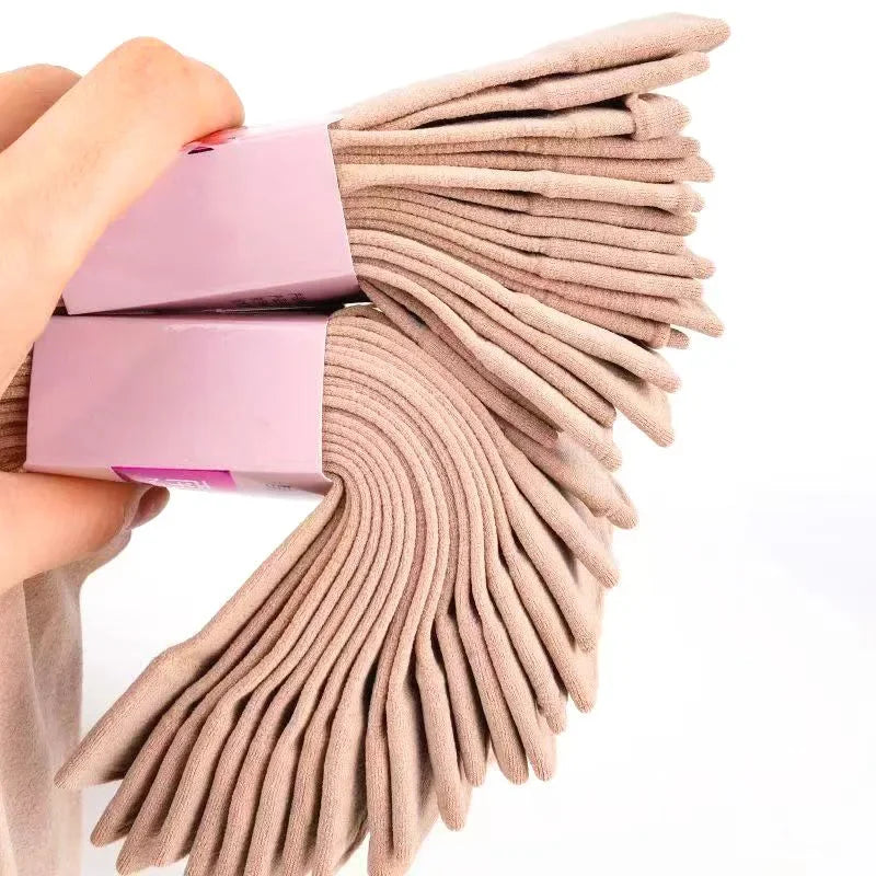 10 pares primavera verão preto náilon mid-tube meias femininas tornozelo meias de seda curto meias femininas antiderrapante estiramento tornozelo sox meias