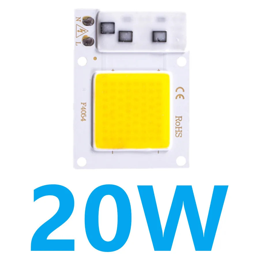 1/peças chip cob 10w 20w 30w 50w 220v led smart ic sem necessidade de driver 3w 5w 7w 9w lâmpada led para holofote de luz de inundação iluminação diy