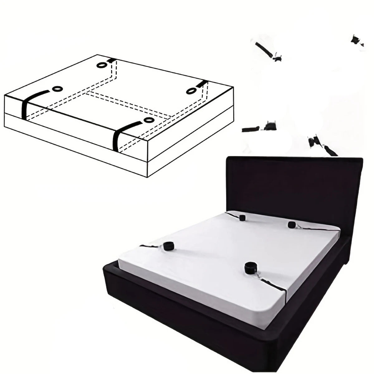 Sm bandagem sexo cinta cama contenção algema tornozelo manguito conjunto sem vibrador brinquedo sexual 18 + adulto diversão fetiche escravo kit sexo suprimentos loja