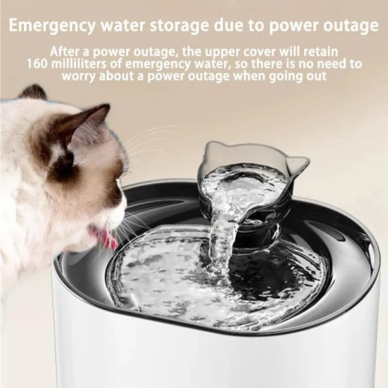 Cat water fountain, automatic recirculation, filtering, dog water dispenser, USB, silent electric pump, cat ear, pets, drinking fountain