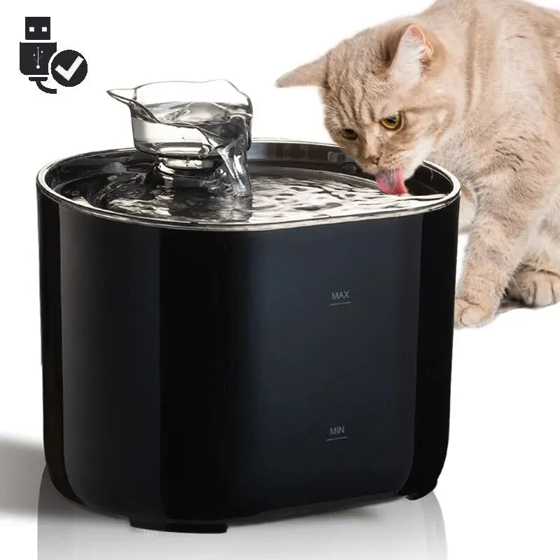 Fonte de água para gatos, recirculação automática, filtring, dispensador de água para cães, usb, bomba elétrica silenciosa, orelha de gato, animais de estimação, fonte potável