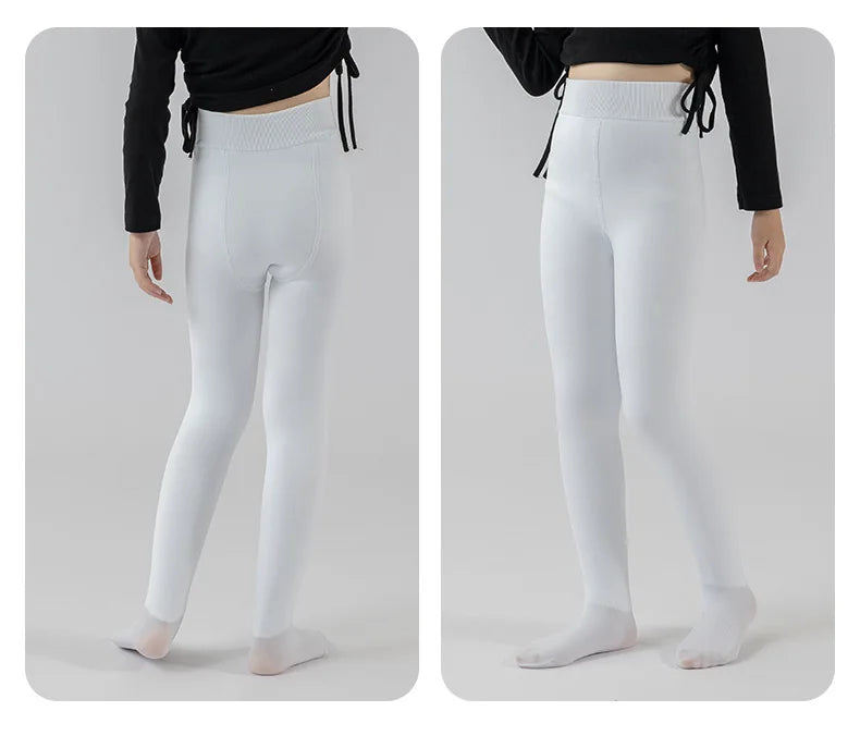 Alta qualidade inverno pele meninas leggings grosso veludo crianças calças quentes cintura elástica algodão crianças meninas pantalone
