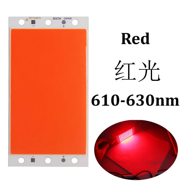 94x50mm 15w cob led módulo de lâmpada de tira de luz dc 12v 1600lm ultra brilhante quente branco fresco azul chip cob a bordo matriz lâmpada led