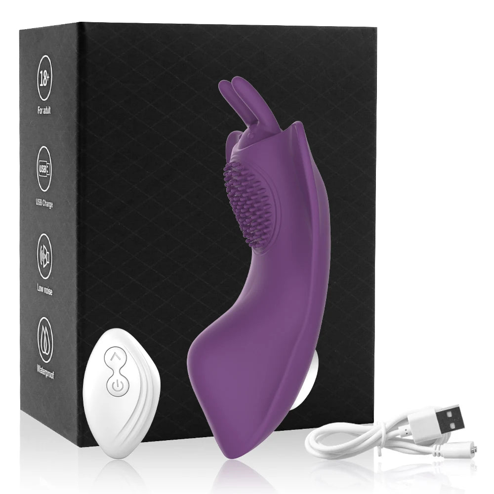 Vibrador Borboleta para Mulheres Adultas, Brinquedo Sexual com Controle Remoto, Estimulador Clitoriano Mini Vestível, Vibrador Sexy para Loja de Sex Shop